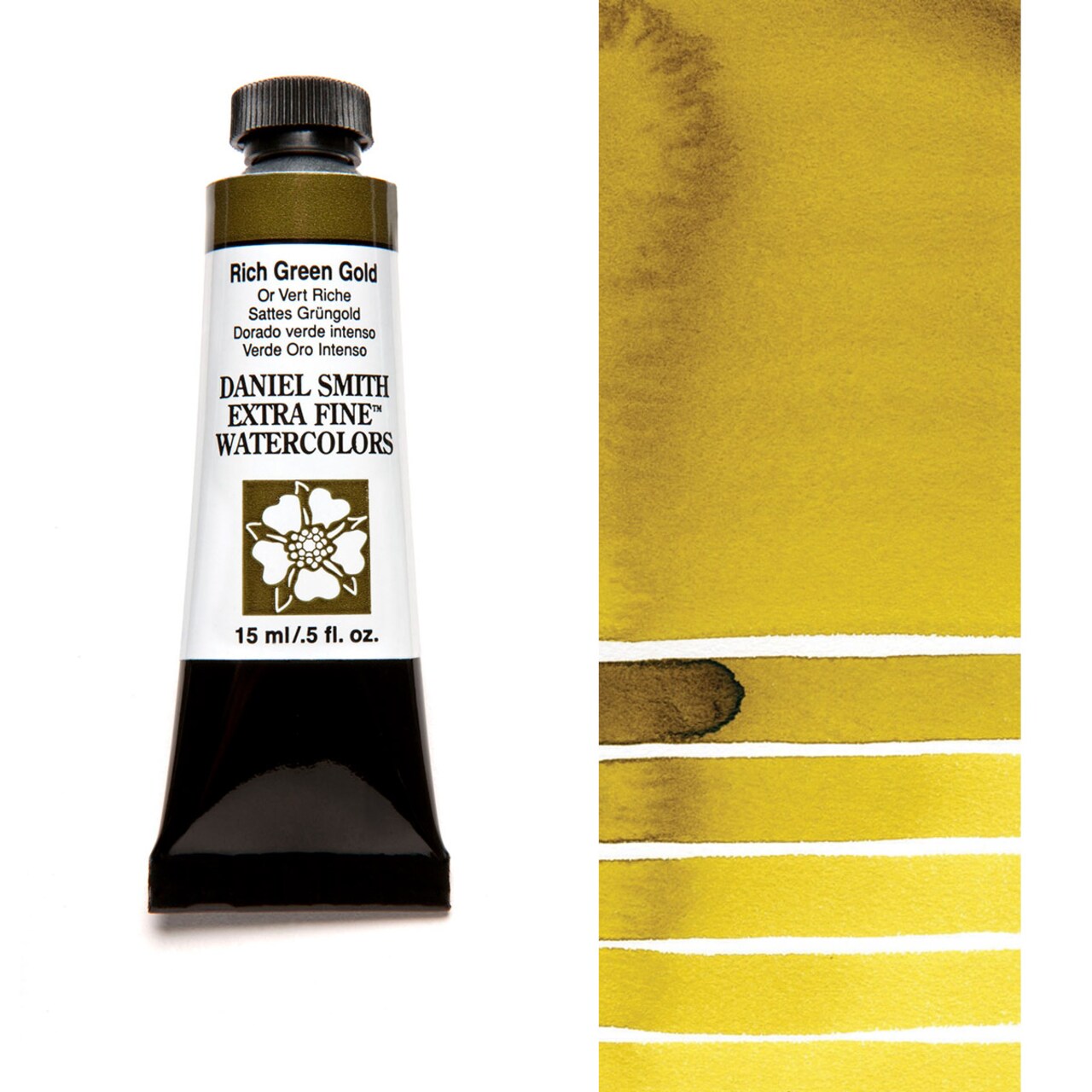 Daniel Smith Extra Fine Watercolors - Rich Green Gold, 5 ml Tube